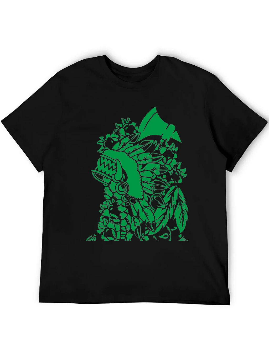 Aztec Warrior Graphic Black T-Shirt