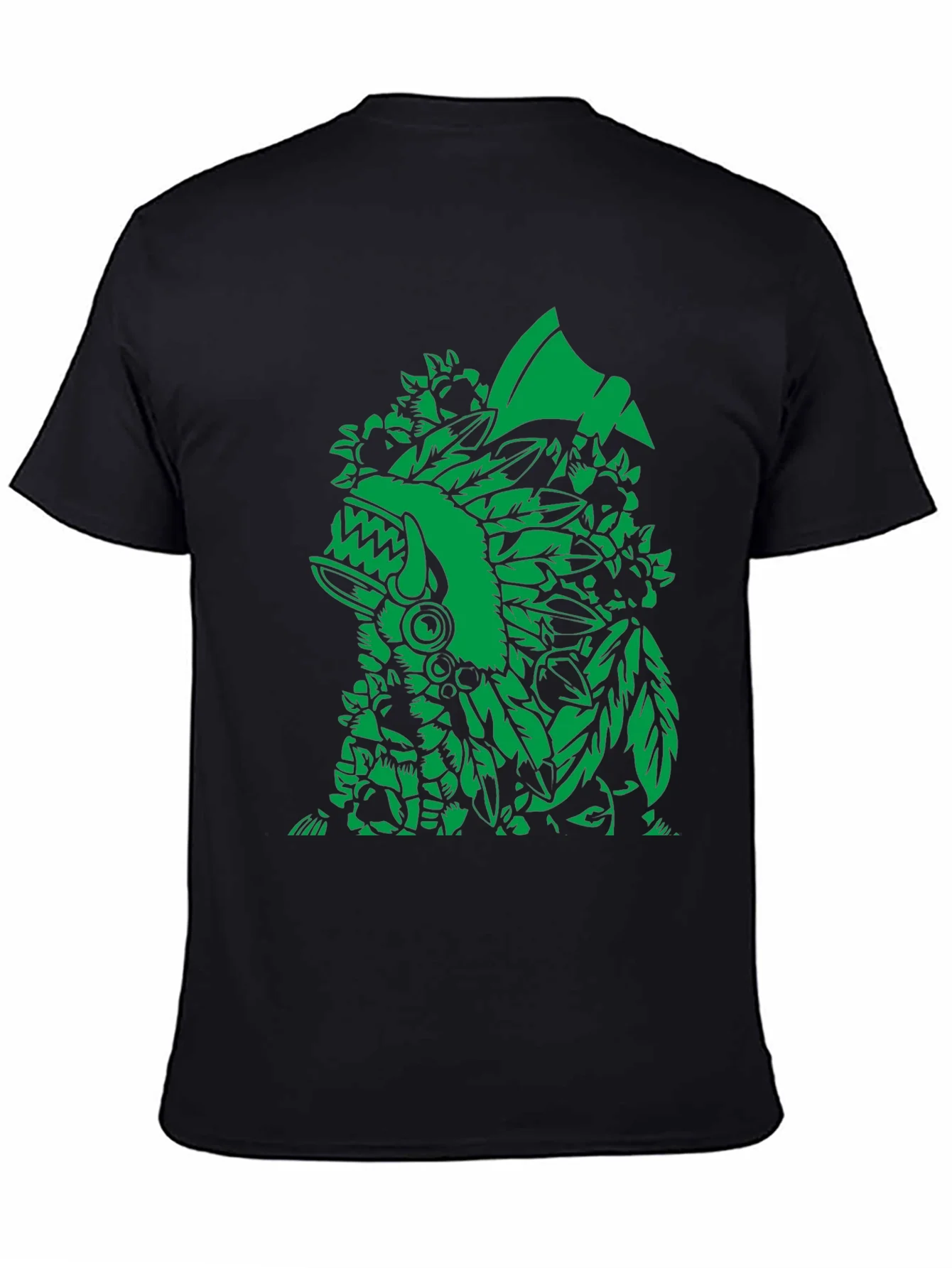 Aztec Warrior Graphic Black T-Shirt