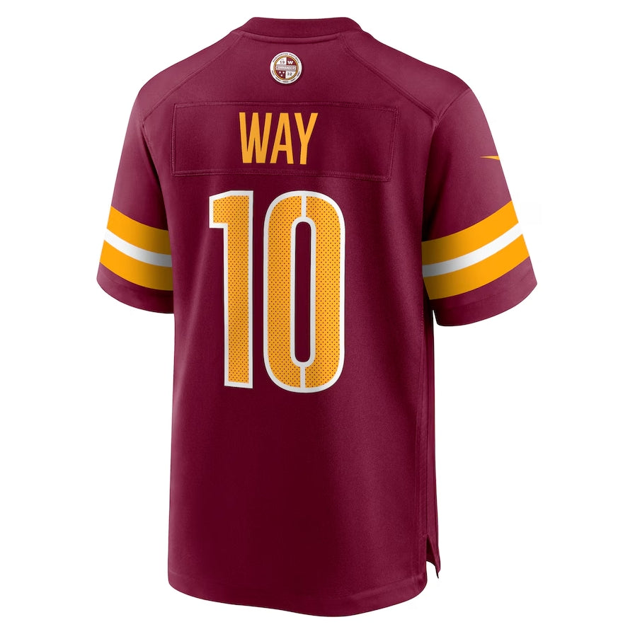 W.Commanders #10 Tress Way Burgundy Game Stitched American Football Jerseys