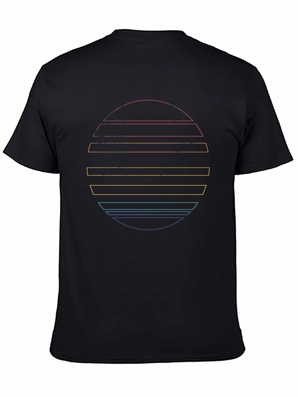 Retro Sunset Graphic Tee - Black