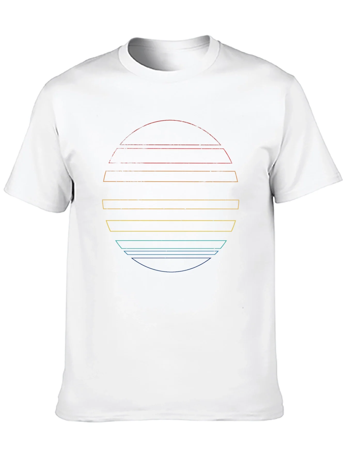 Retro Sunset Graphic Tee - Black