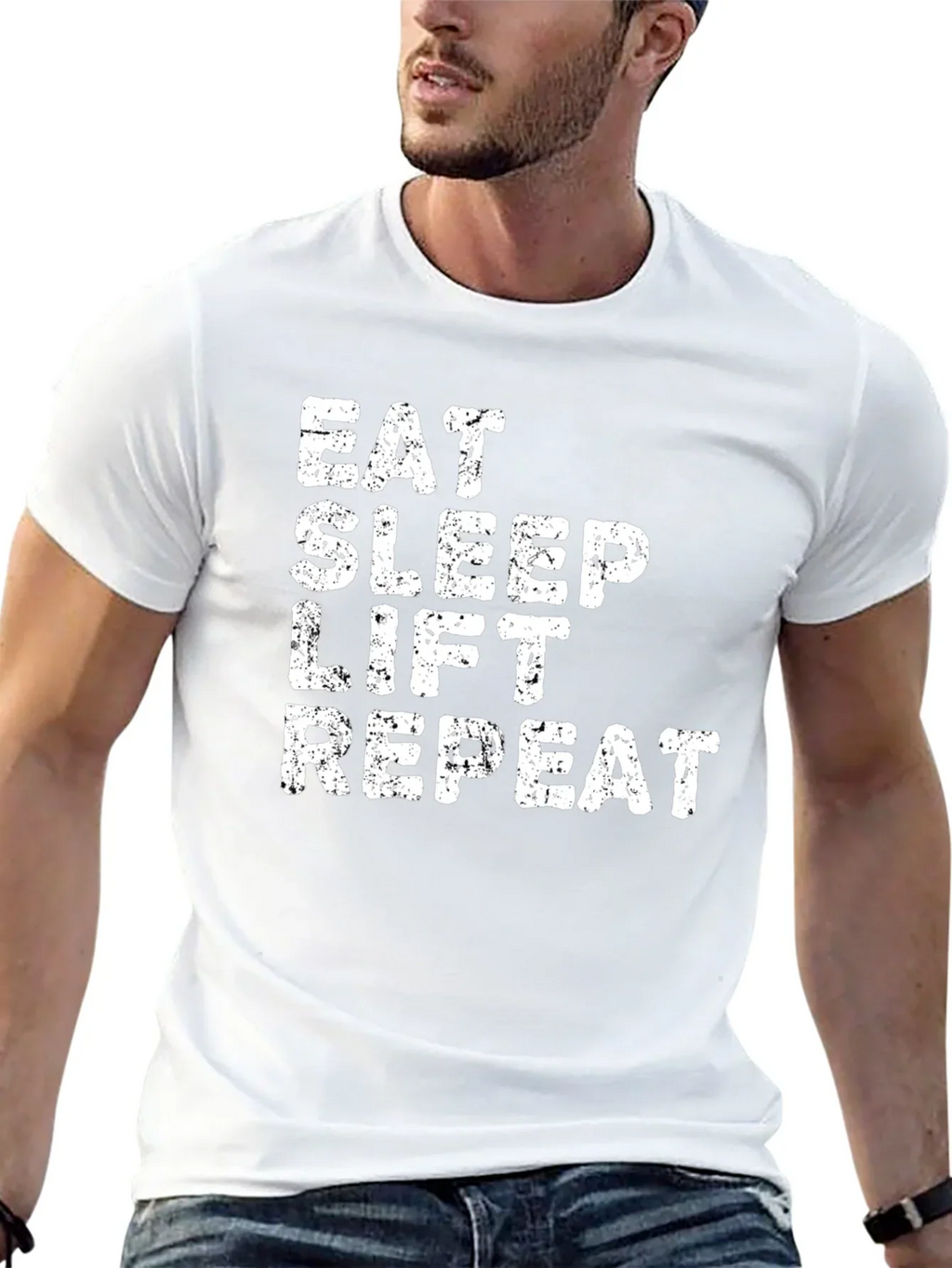 Eat Sleep Lift Repeat Black T-Shirt