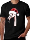 Festive Flamingo T-Shirt - Holiday Cheer