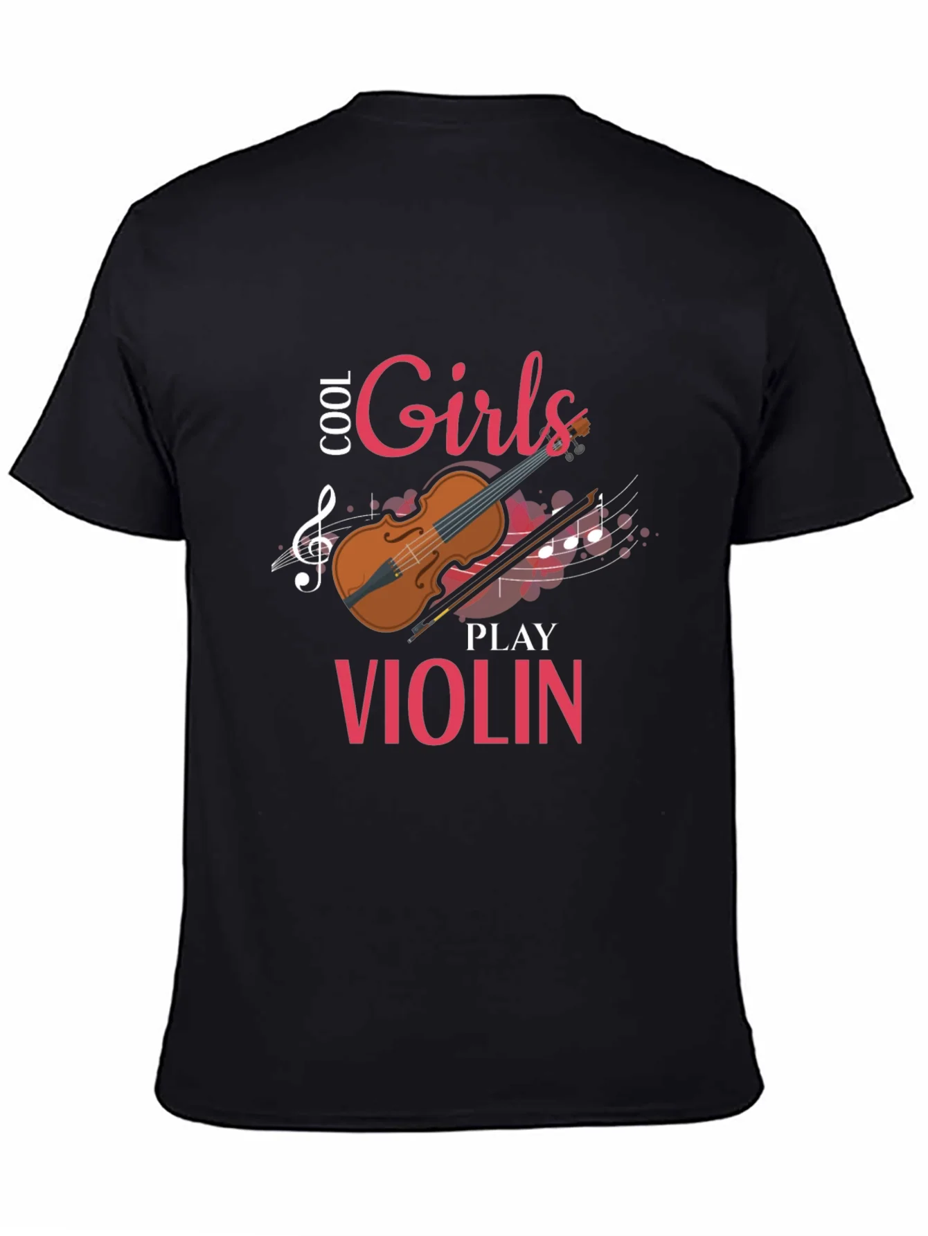 Cool Girls Play Violin Graphic Tee Shirt