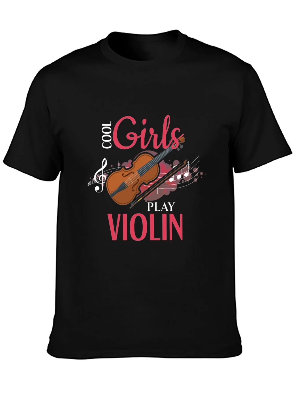 Cool Girls Play Violin Graphic Tee Shirt