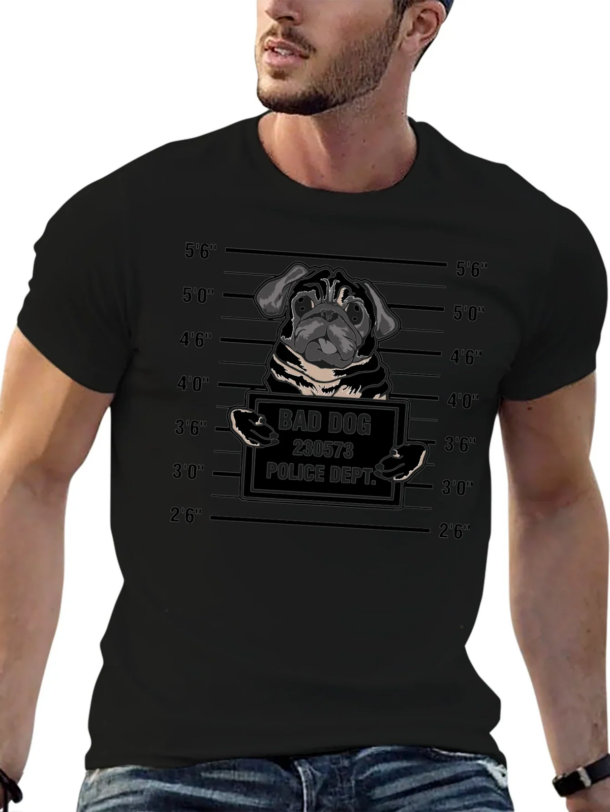 Bad Dog Mugshot Graphic Tee