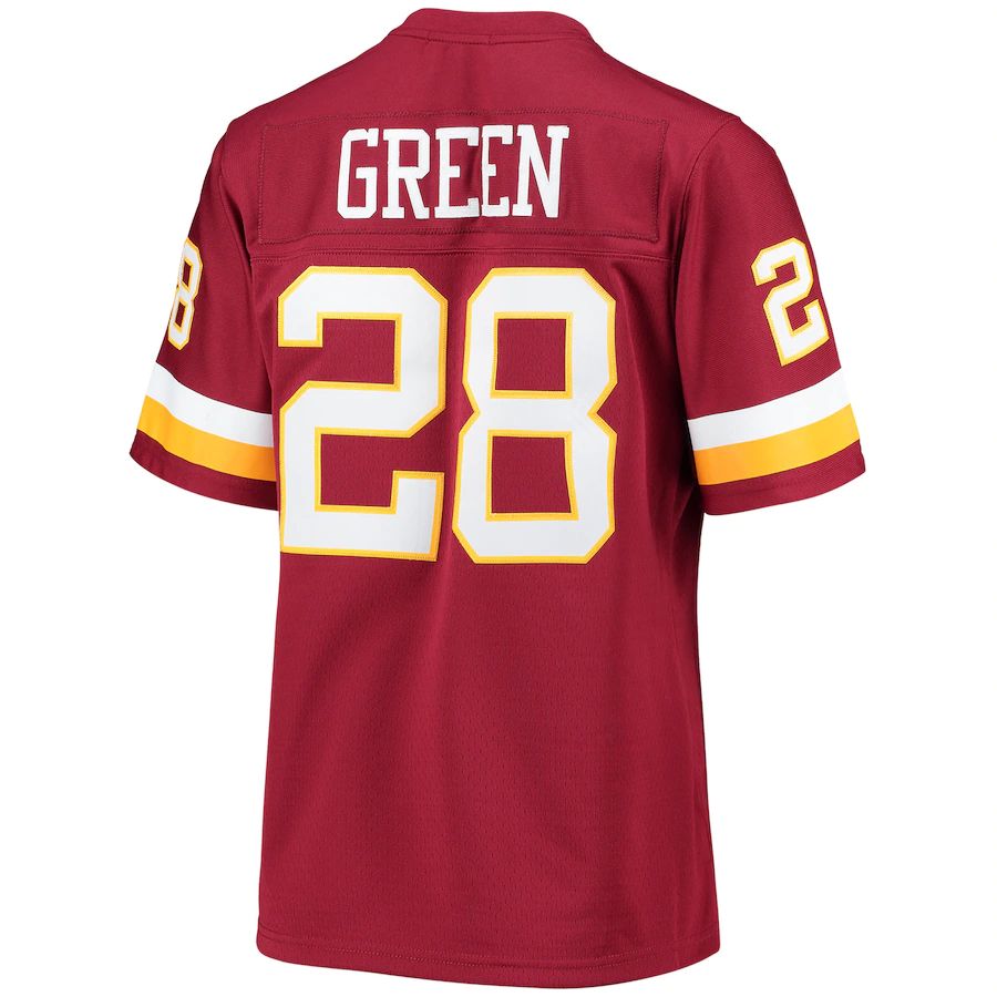 W.Football Team #28 Darrell Green Burgundy Legacy Replica Player Jersey Stitched American Football Jerseys