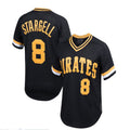 Pittsburgh Pirates #8 Willie Stargell Cooperstown Collection Mesh Batting Practice Jersey - Black Baseball Jerseys