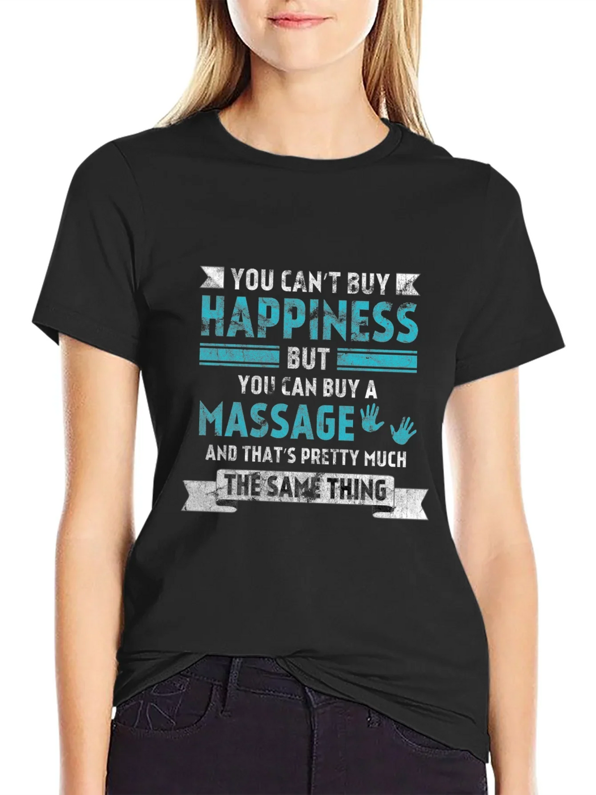 Massage Lover T-Shirt - Happiness is a Massage