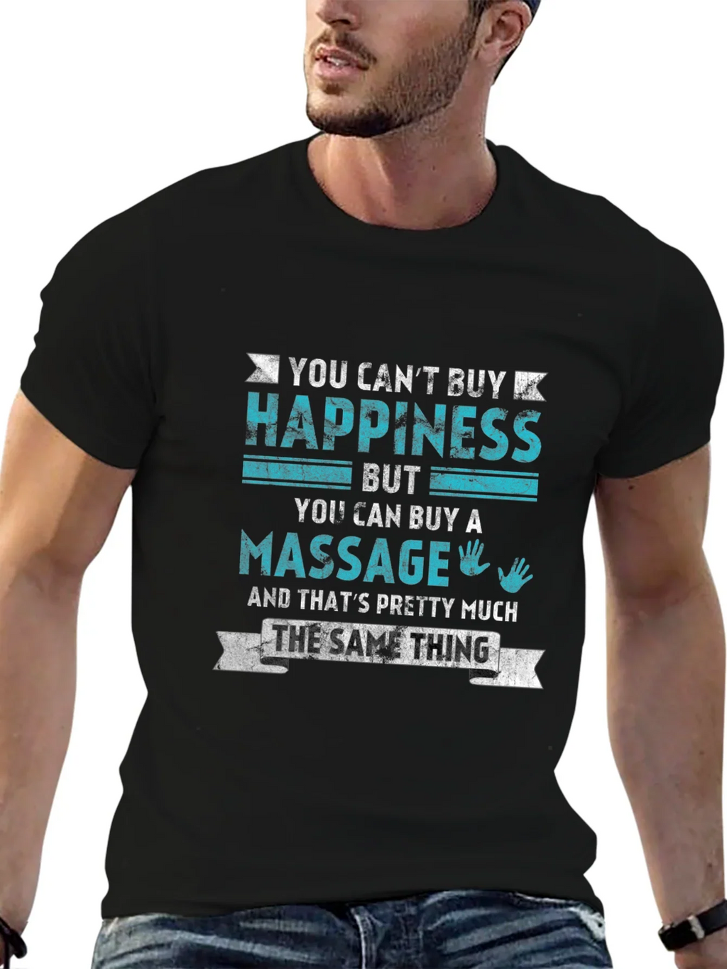 Massage Lover T-Shirt - Happiness is a Massage