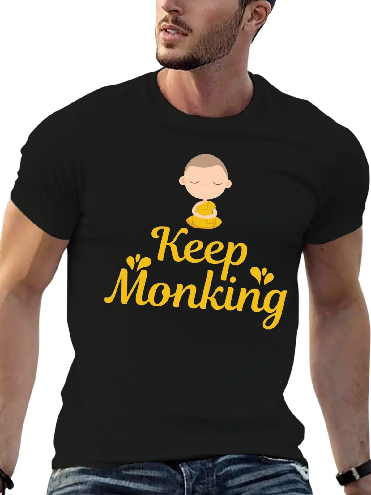Keep Monking T-Shirt - Funny Monk Design