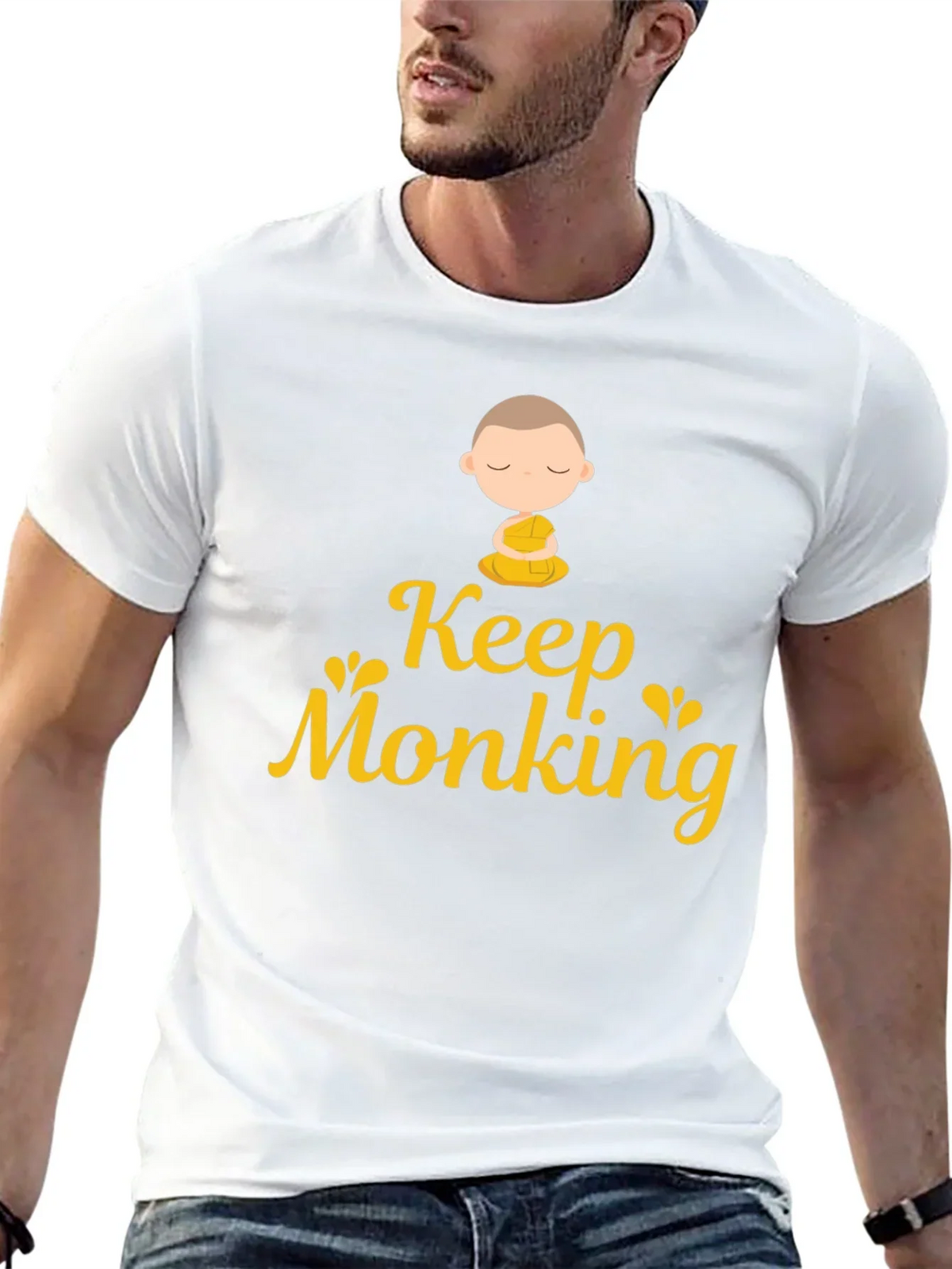 Keep Monking T-Shirt - Funny Monk Design