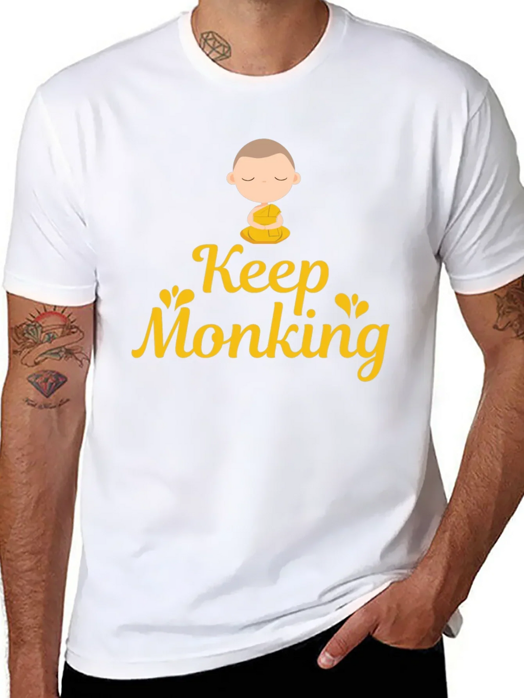 Keep Monking T-Shirt - Funny Monk Design