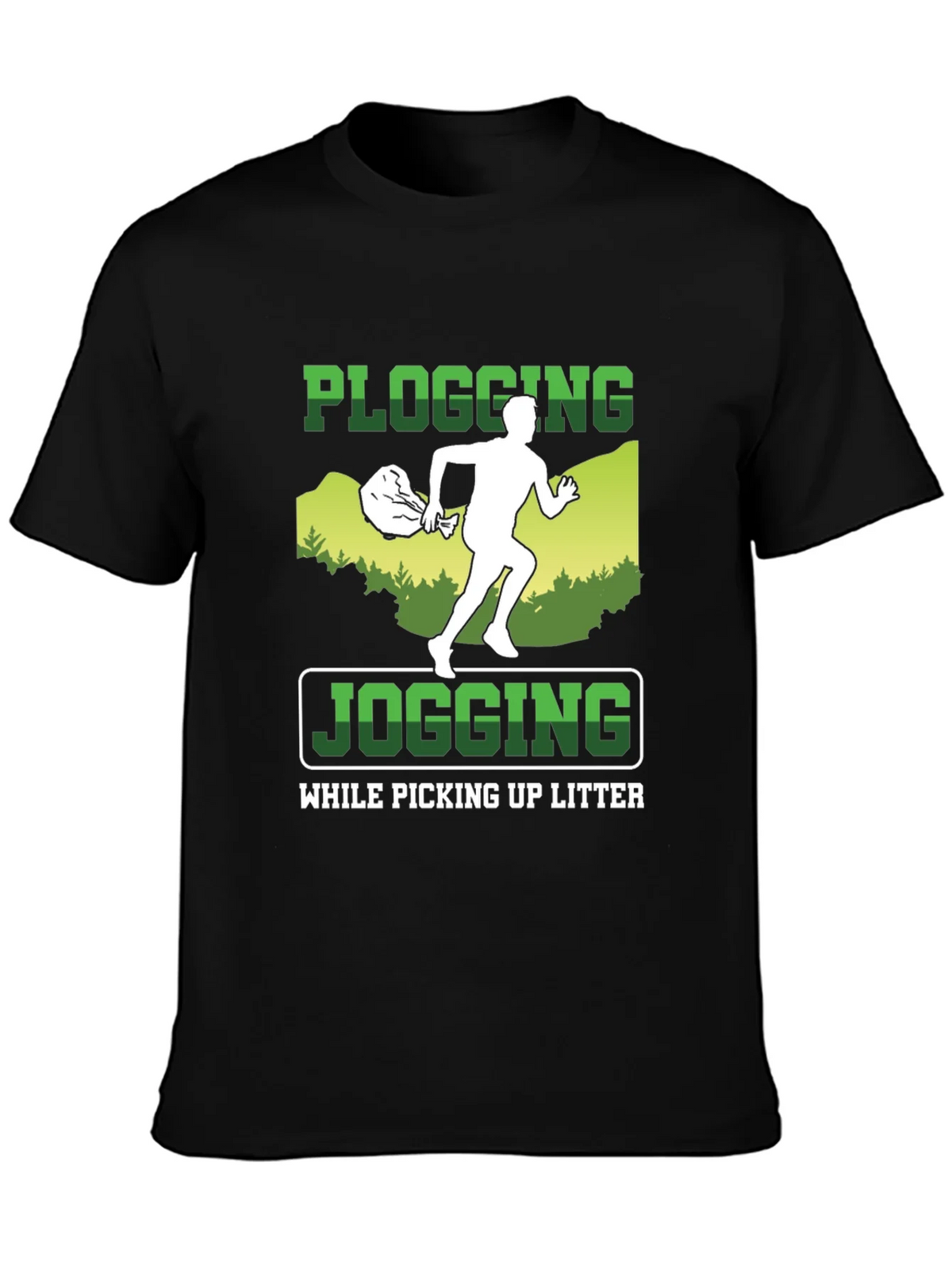 Plogging T-Shirt: Jogging While Picking Up Litter - Eco-Friendly Tee