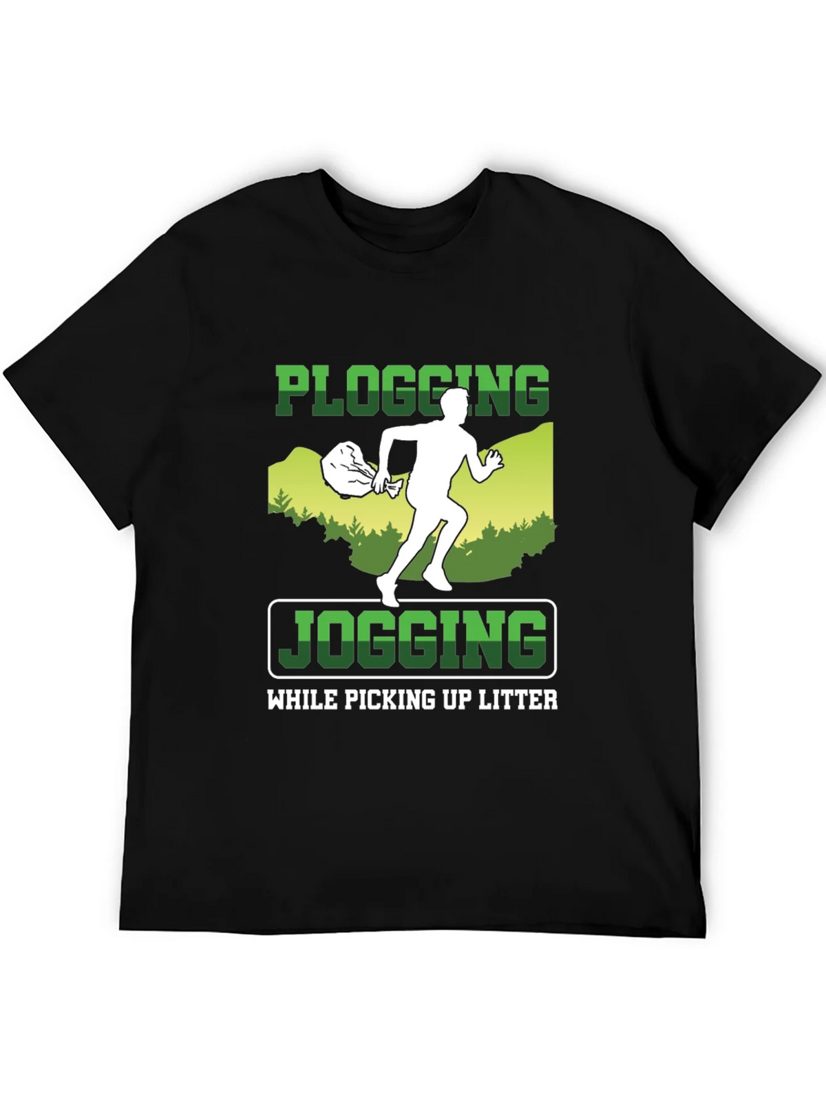 Plogging T-Shirt: Jogging While Picking Up Litter - Eco-Friendly Tee