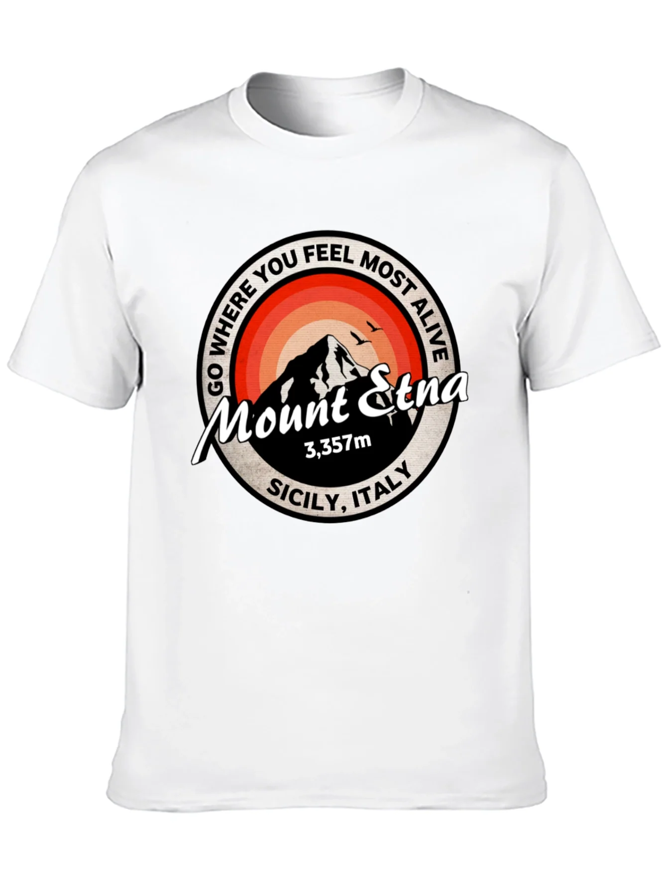 Mount Etna Graphic Tee - Sicily Italy T-Shirt