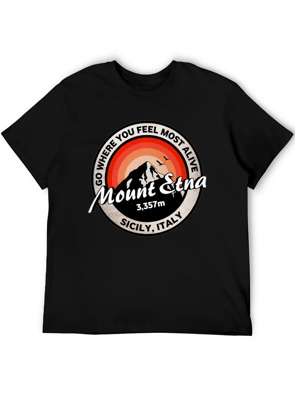 Mount Etna Graphic Tee - Sicily Italy T-Shirt