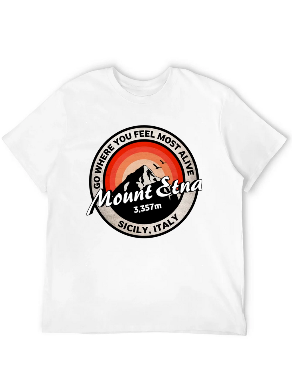 Mount Etna Graphic Tee - Sicily Italy T-Shirt