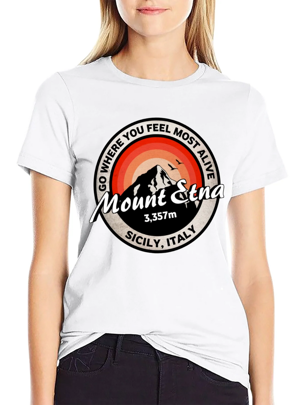 Mount Etna Graphic Tee - Sicily Italy T-Shirt