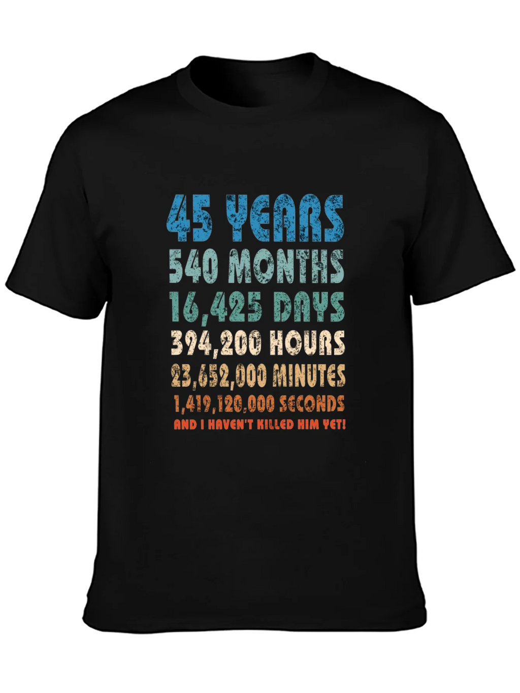 45 Years Anniversary T-Shirt Funny Birthday Gift