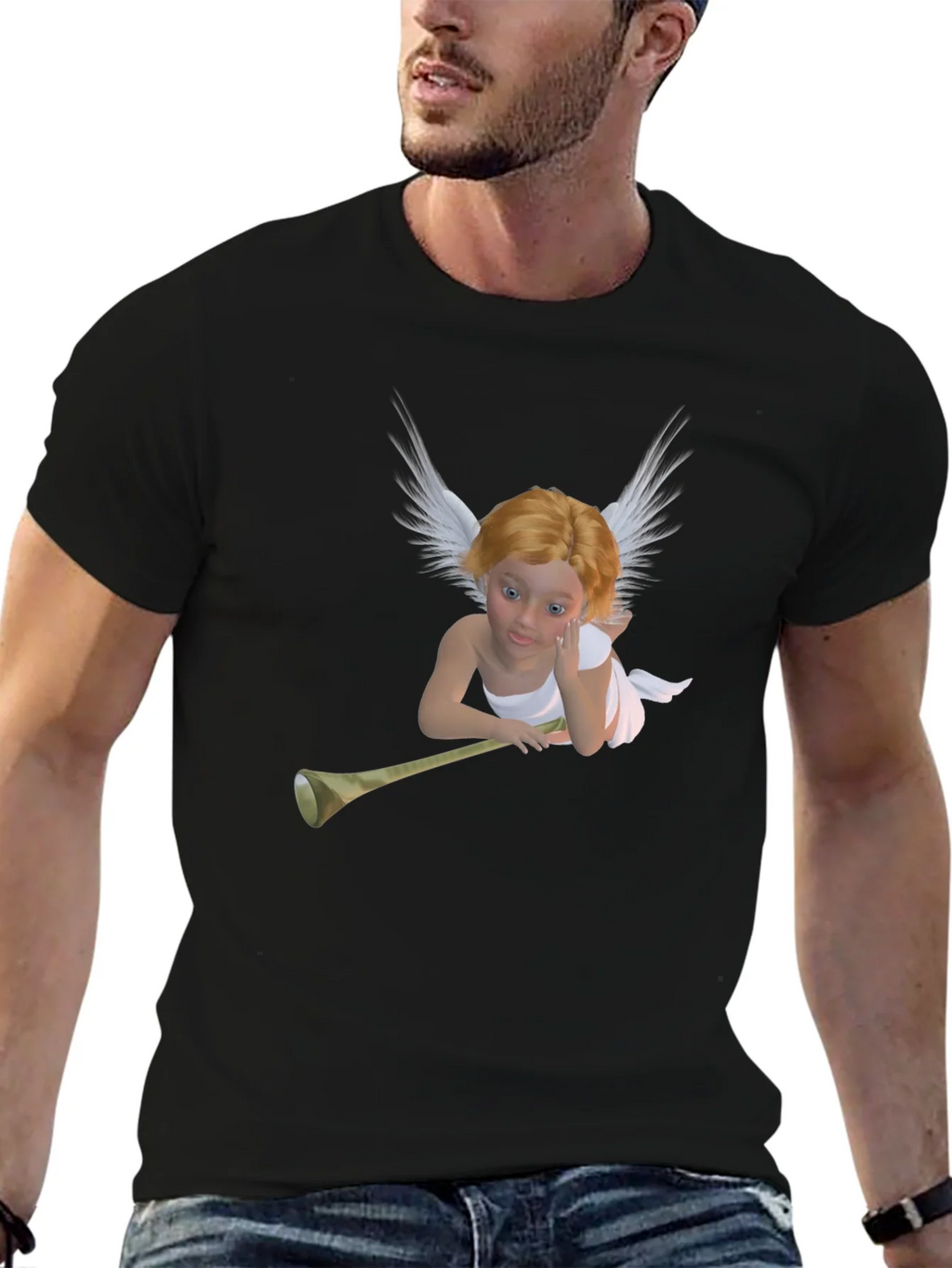 Angel Trumpet Black T-Shirt