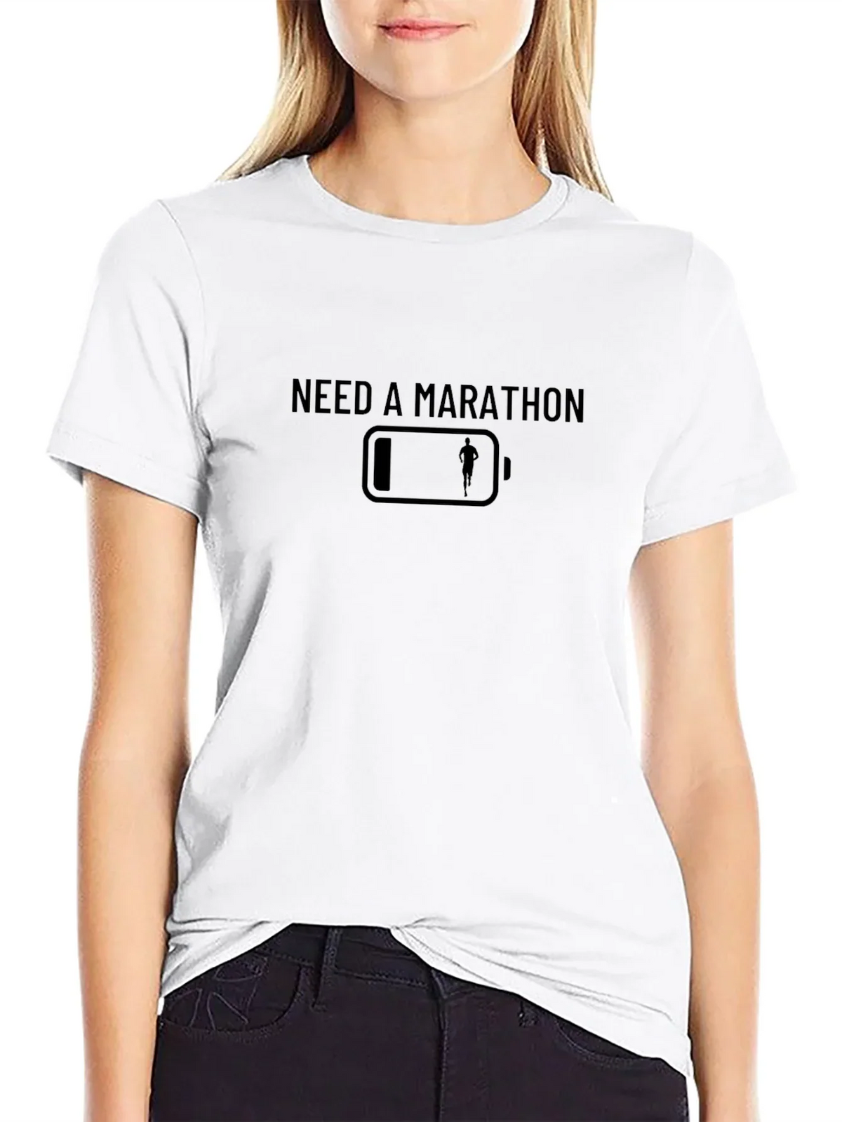 Need a Marathon T-Shirt - Low Battery Running Design