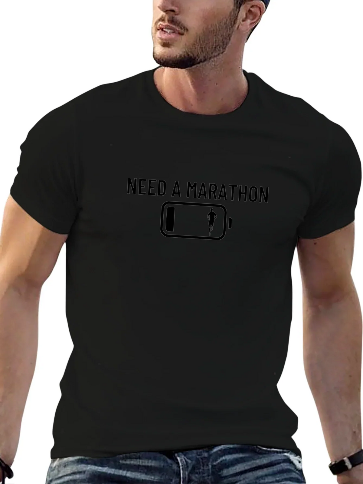 Need a Marathon T-Shirt - Low Battery Running Design