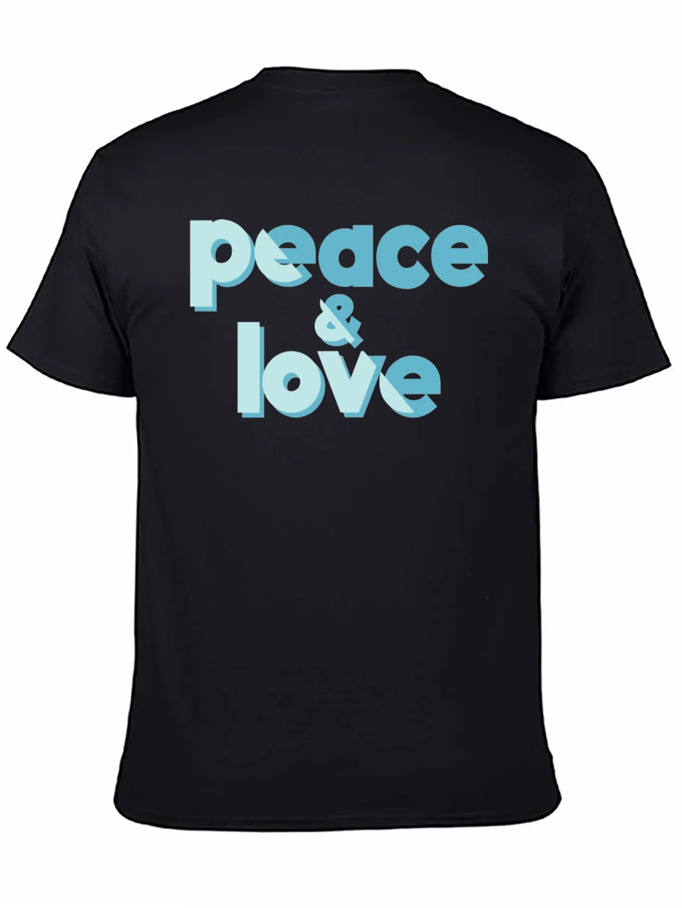 Peace & Love Graphic T-Shirt - Trendy Casual Tee