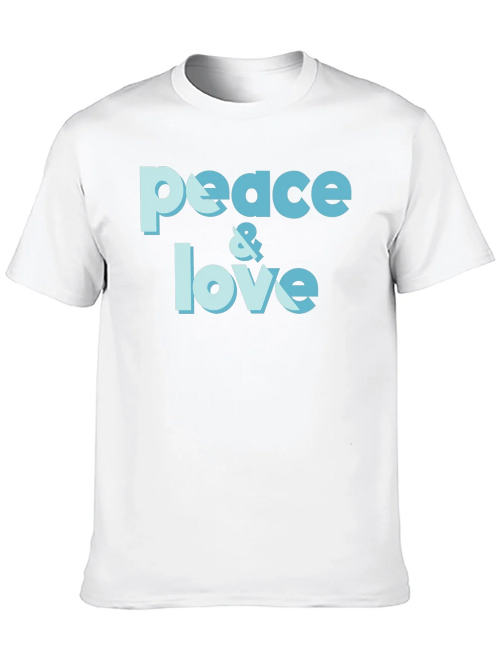 Peace & Love Graphic T-Shirt - Trendy Casual Tee