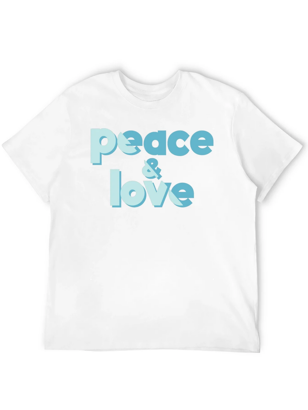 Peace & Love Graphic T-Shirt - Trendy Casual Tee