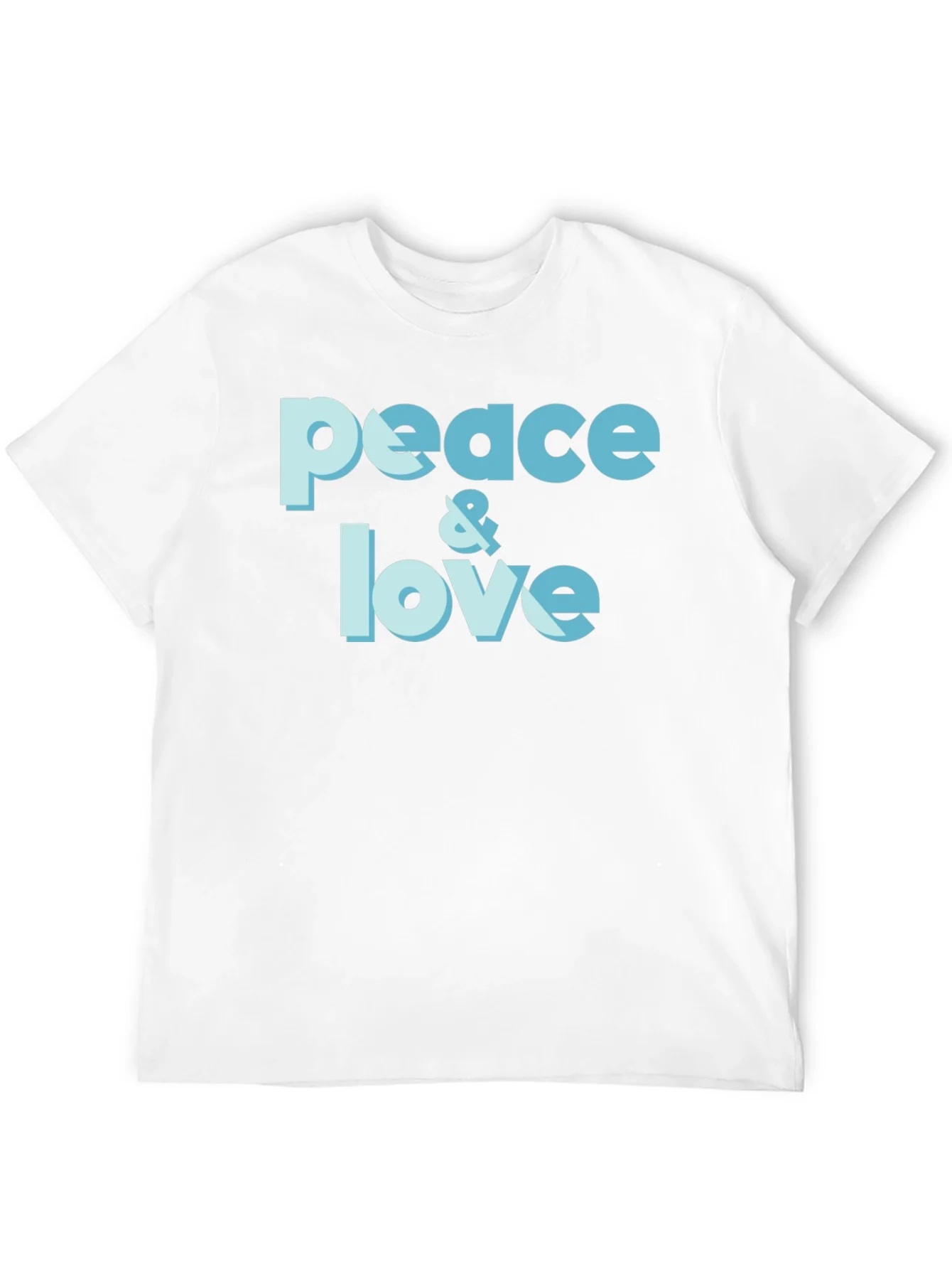 Peace & Love Graphic T-Shirt - Trendy Casual Tee