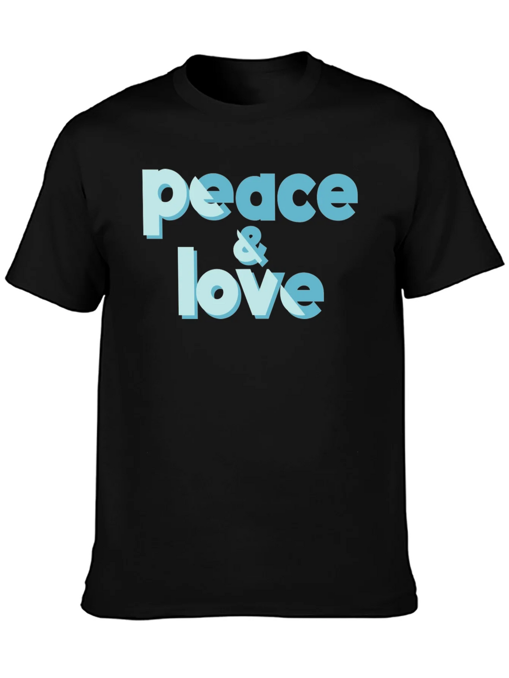 Peace & Love Graphic T-Shirt - Trendy Casual Tee