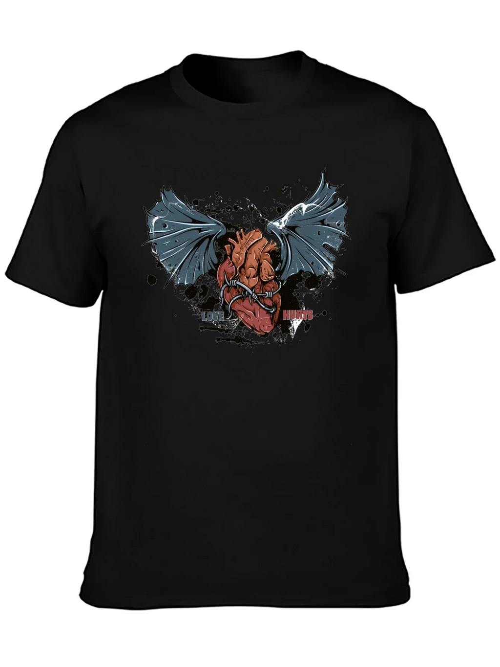 Love Hurts T-Shirt - Winged Heart Graphic Tee