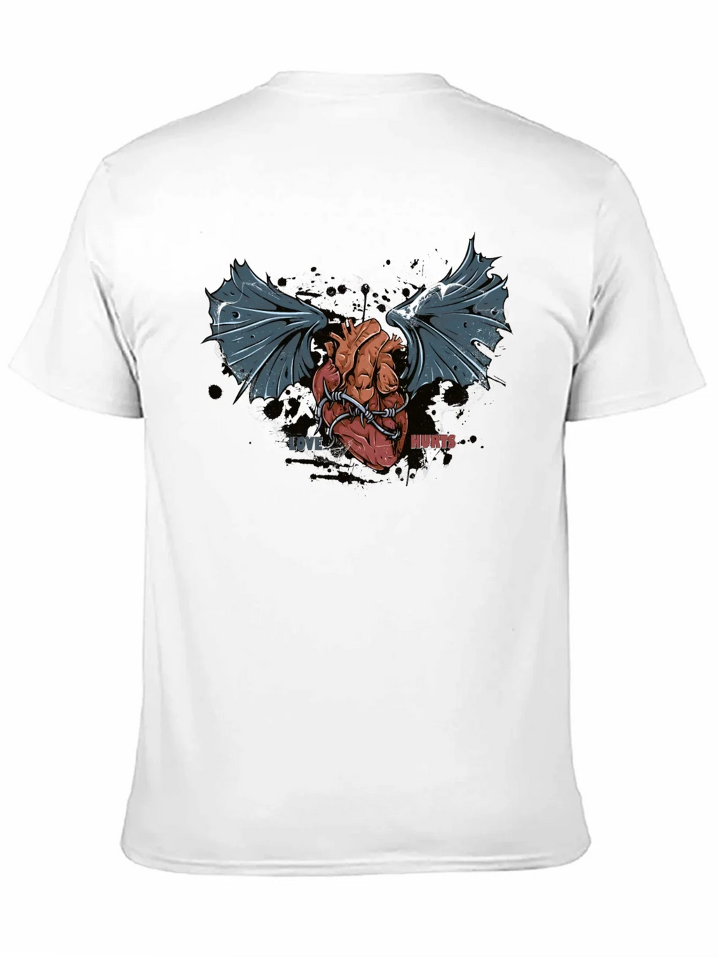 Love Hurts T-Shirt - Winged Heart Graphic Tee