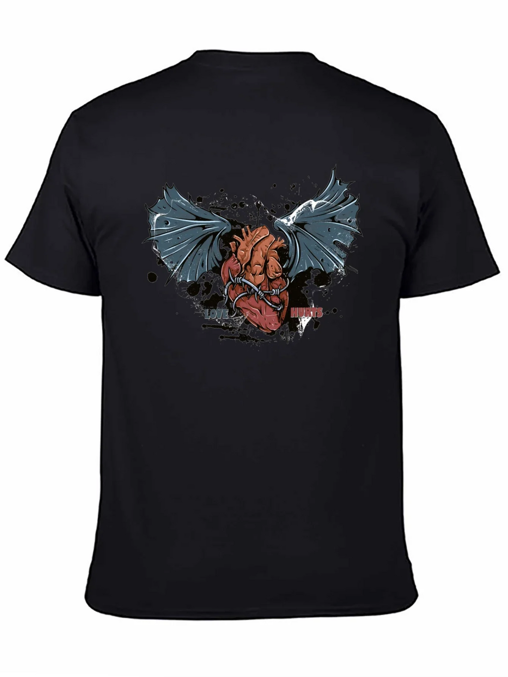 Love Hurts T-Shirt - Winged Heart Graphic Tee