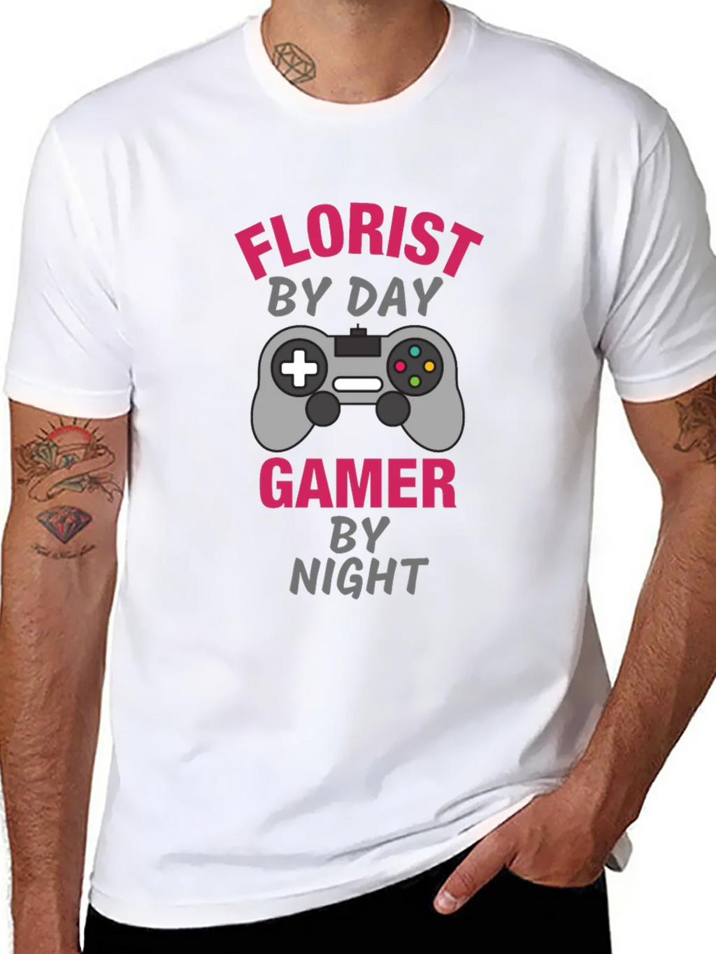 Florist by Day Gamer by Night Graphic Tee