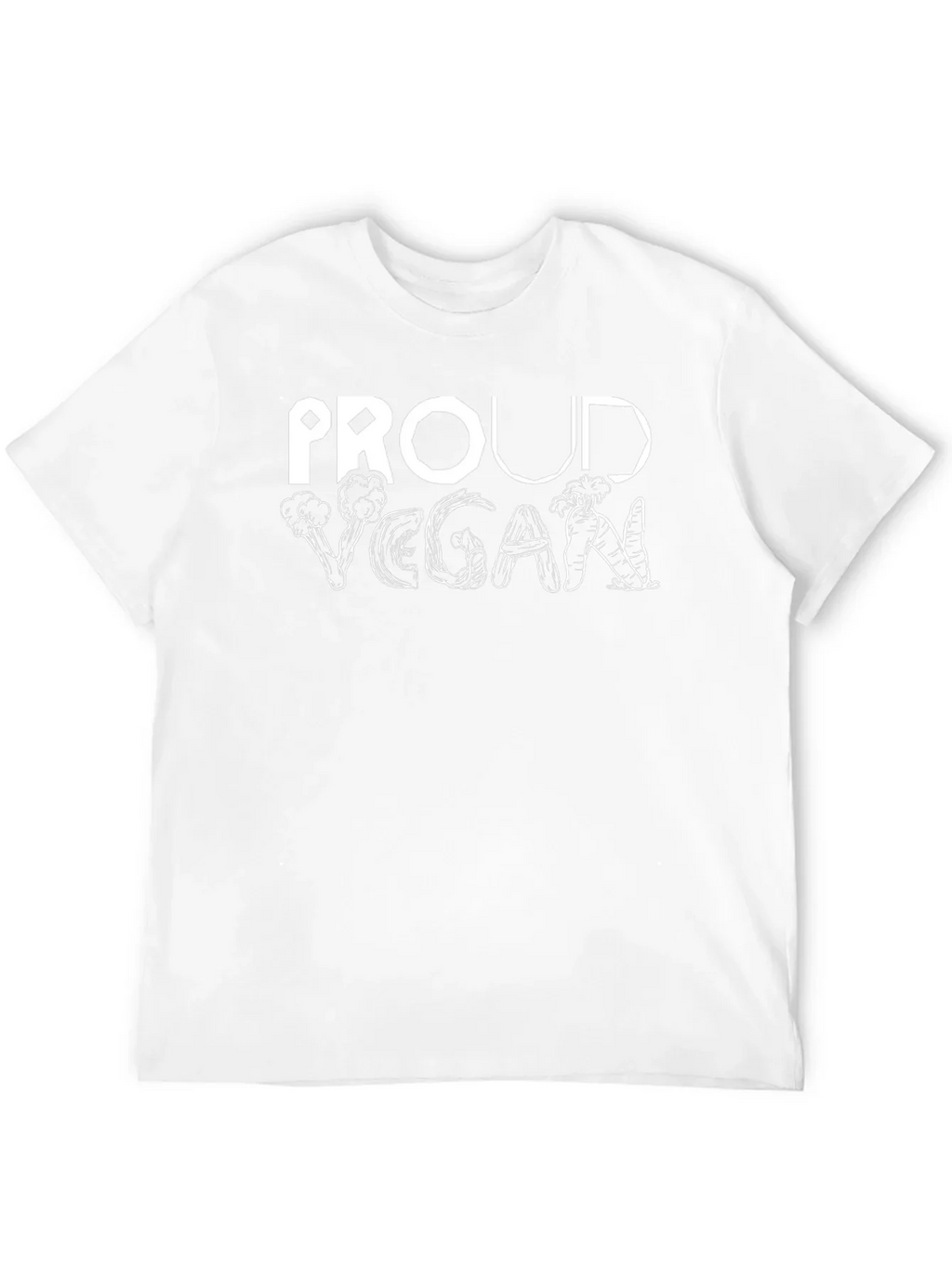 Proud Vegan T-Shirt: Vegetable Letter Design Unisex