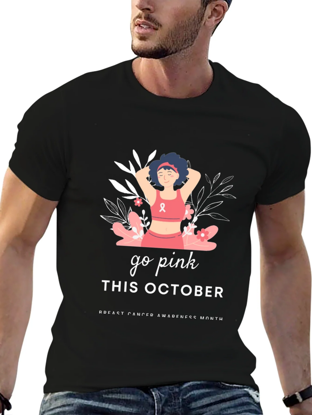 Go Pink Breast Cancer Awareness T-Shirt