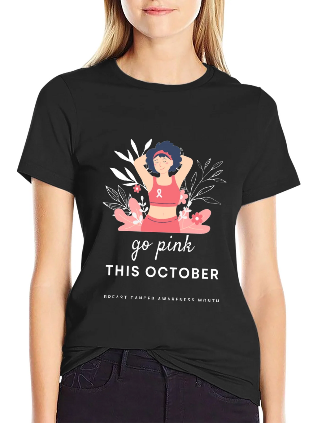 Go Pink Breast Cancer Awareness T-Shirt