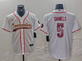 Men's Washington Commanders Jayden Daniels #5 White Game jersey