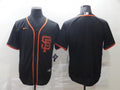 Men's San Francisco Giants Black Alternate Replica Blank Jersey1