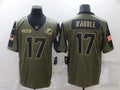 Men's Miami Dolphins Jaylen Waddle #17 Brown Game jersey