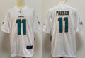 Men's Miami Dolphins DeVante Parker #11 White Aqua Game jersey