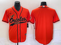 Men's Baltimore Orioles Orange Replica Blank jersey Joint Edition