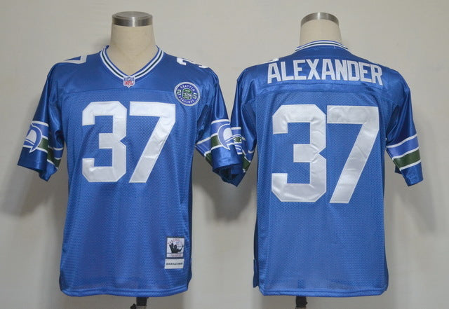 Men's Seattle Seahawks Shaun Alexander Royal Legacy Replica Jersey1