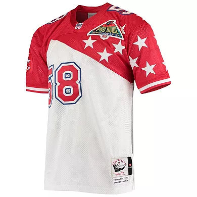 Men's Derrick Thomas White/Red AFC 1995 Pro Bowl Authentic Jersey
