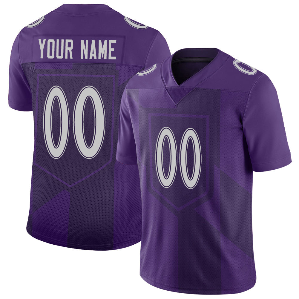 Custom B.Raven Men's American Purple City Vapor Limited Stitched Football Jersey