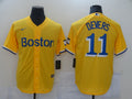 Men's Boston Red Sox Rafael Devers #11 Yellow Replica Baseball jersey