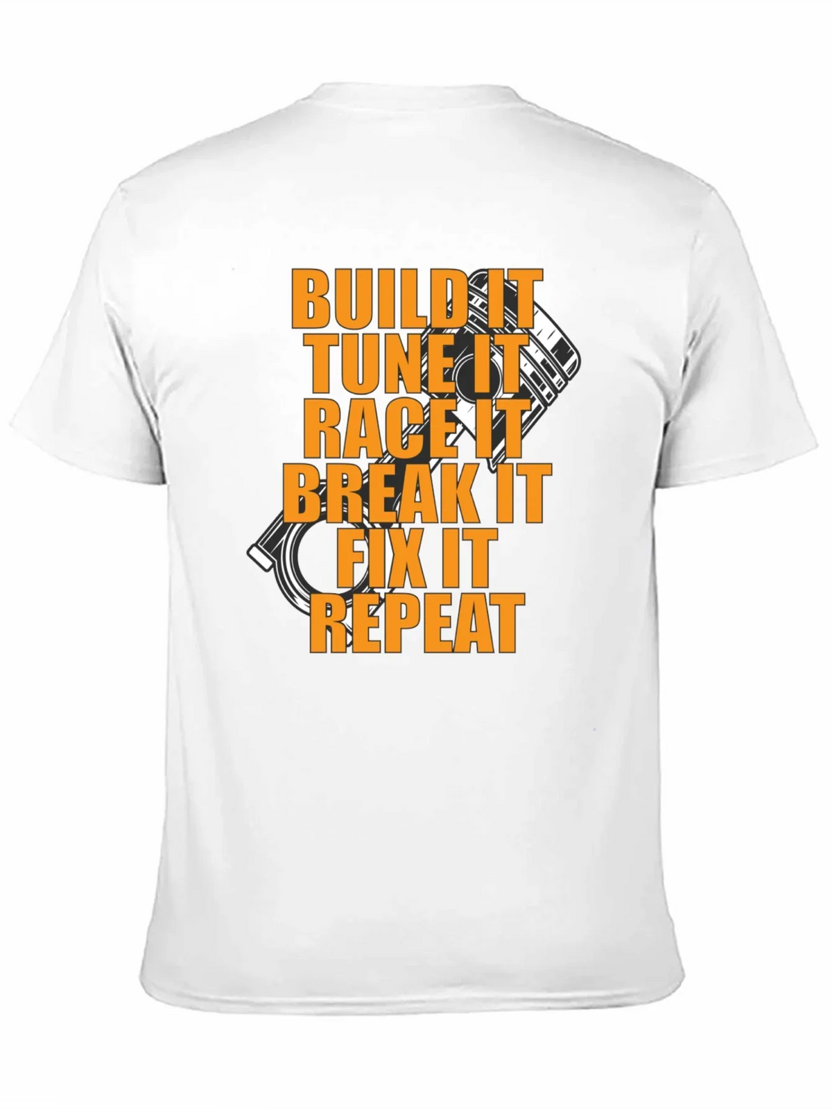 Build Tune Race Repeat Black T-Shirt