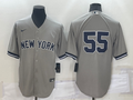 Men's New York Yankees Hideki Matsui #55 Gray Replica Player Name Jersey1